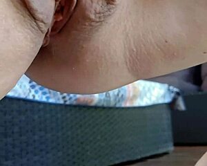 Mature Cougar Squats Low And Gapes Huge Shaved Cunt On Outdoor Deck
