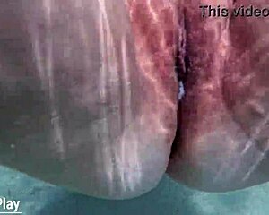 Mature Pussy Filled with Creampie Underwater Cum Blast!