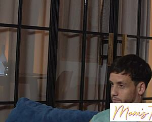 veronica leal sneaks into stepmoms bed riding stepson cock begging for creampie inside