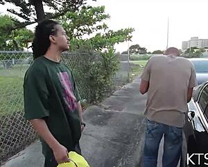 the transsexual ladyboy spreads wide for monster cock anal