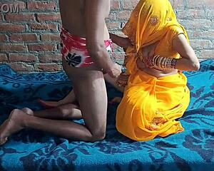 Husband Demands Brutal Pussy Pounding from Wife Before Mike Trip in Clear Hindi