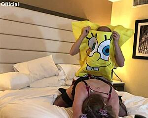 ever wonder if spongebob could fuck a mature milf shemale crossdresser in this wild comic parody