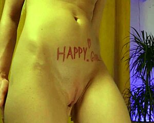 curvy fat pretty babe dances nude with shaved tight pussy and small tits close-up on cam