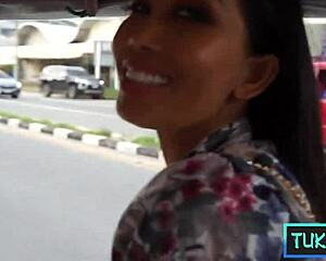 hey thai milf how's that big cock feel in your tight anal after pickup?