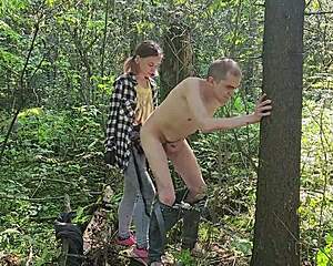 i crave anastasia's strapon pounding my ass in outdoor submission with sasha earth