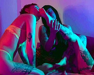 latina femdom brunette binds redhead slave forcing wet pussy toe worship