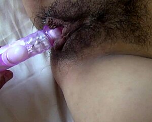 Pretty Japanese ex-girlfriend gets fucked bent over doggystyle then missionary with creampie in hairy pussy.