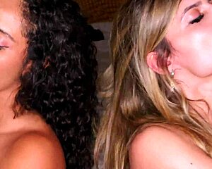 fomos na festa da fraternidade e dei minha buceta pros irmãos dotados do prouni no sheer red completo