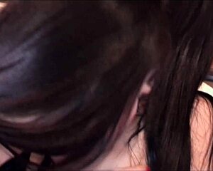 Two ASIAN LESBOS in LINGERIE FUCK with DILDOS and STRAPONS