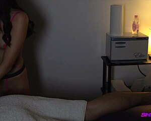 secret massage parlor cam catches oiled handjob clothes ripped off