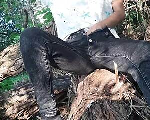 Ever risked masturbating fully clothed in forest for wild orgasm?