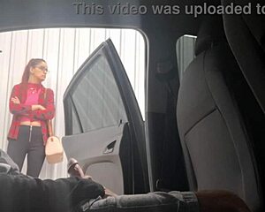redhead punk flashes risky street wank at crowded bus stop