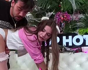 juniper ren looks so cute bent over taking that deep throat pounding
