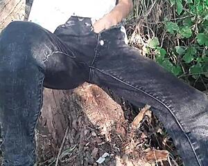 Ever risked masturbating fully clothed in forest for wild orgasm?