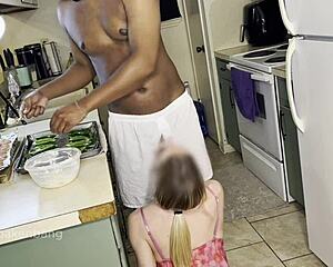 i love watching jalapeno's big black cock pound housewife kitchen rough