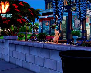 japanese animated girl moans loud while getting fingered and licked outdoors