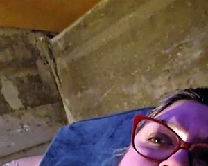 curvy bbw amateur first-timer rubs her fat pussy with big dildo on cam