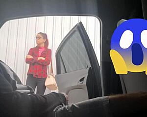 redhead punk flashes risky street wank at crowded bus stop