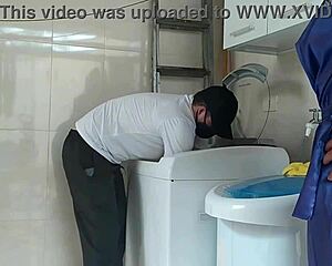 Curvy Brazilian Housewife Flashes Huge Ass Tits Teasing Repairman Moaning