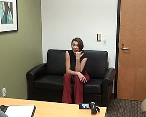Zelda's Rough POV Casting Interview on Sofa with Intense Action