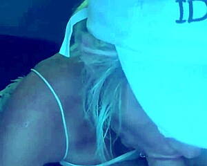 young street whore deepthroats bareback then takes cum in mouth outdoors