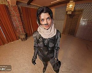 imagine chani in uniform riding atreides monster cock in dune cosplay vr