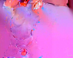 brunette with perfect body big ass and natural tits fucks hard on webcam show.