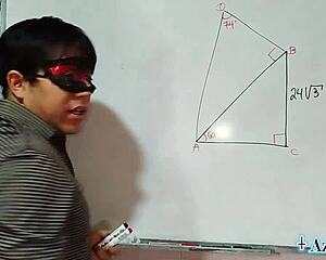 teaching this brown-eyed nerd student sexual math in bedroom