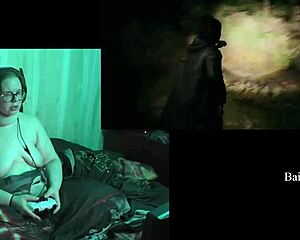 bbw brunette with big natural tits glasses tattoos plays alan wake 2 naked part 19