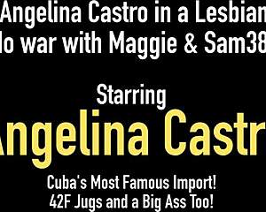 angelina castro vs maggie in epic lesbian dildo battle big tits clashing 🔥🍆💦
