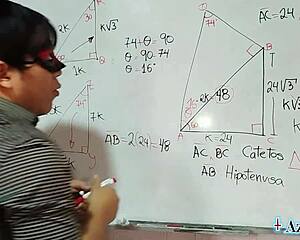 teaching this brown-eyed nerd student sexual math in bedroom