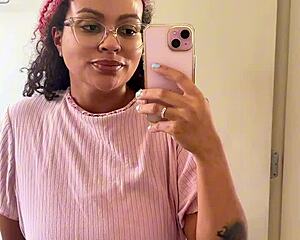Chubby Ebony Babe Farts with Silly Faces Eye Rolls and Laughs!