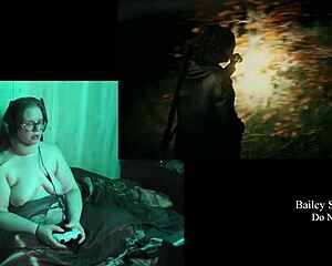 bbw brunette with big natural tits glasses tattoos plays alan wake 2 naked part 19