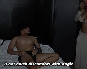 Her huge tits shake as neighbor spanks busty latina locked out of her house right into his bed
