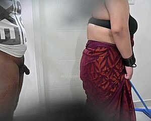 New maid's cleaning interrupted by sneaky room sex temptation