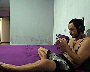 dirty housewife cheats on cuckold husband, fucking his best friend right in front during risky home workout