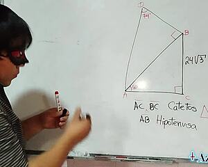 teaching this brown-eyed nerd student sexual math in bedroom