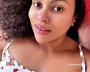 Chubby Ebony Babe Farts with Silly Faces Eye Rolls and Laughs!