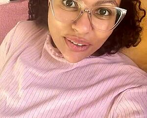 Chubby Ebony Babe Farts with Silly Faces Eye Rolls and Laughs!