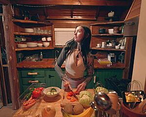 Tattooed Wife Cooks Then Swallows Huge Cock Creampie From Muscular Hipster!