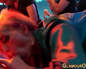 horny sluts bang in outdoor shower orgy gangbang party