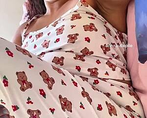Chubby Ebony Babe Farts with Silly Faces Eye Rolls and Laughs!