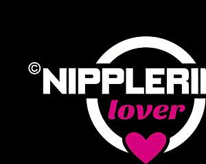 nippleringlover milf pinches extreme pierced nipples while fingering wet pierced pussy