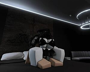 Fucking with my busty goth friend in roblox