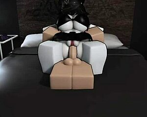 Fucking with my busty goth friend in roblox