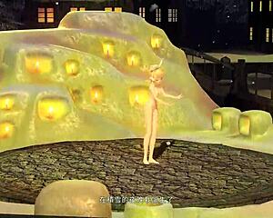 Kagamine Rin Nude Snow Thrills Deeply