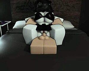 Fucking with my busty goth friend in roblox
