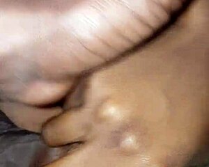 Hairy pussy ebony gets monster cock creampie