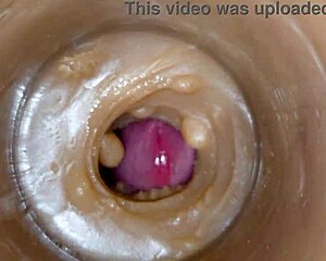 huge cum load in my pussy toy feels so good