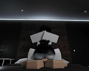 Fucking with my busty goth friend in roblox